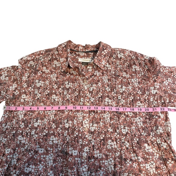 Anthropologie‎ | Pilcro | The Sasha Smocked Boyfriend Button Down Shirt Size M - Picture 11 of 12